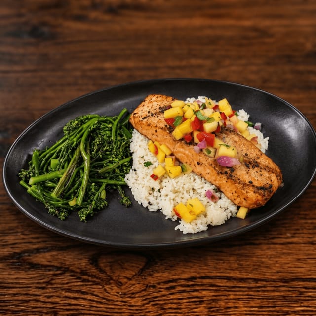 Mango Glazed Salmon.