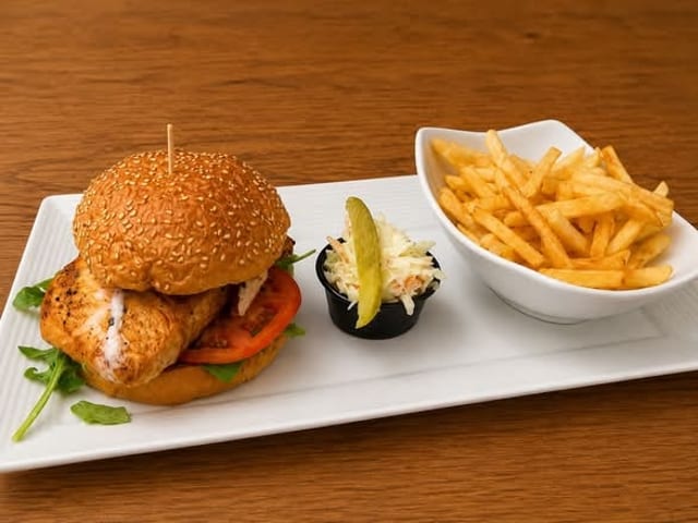 Salmon Burger.