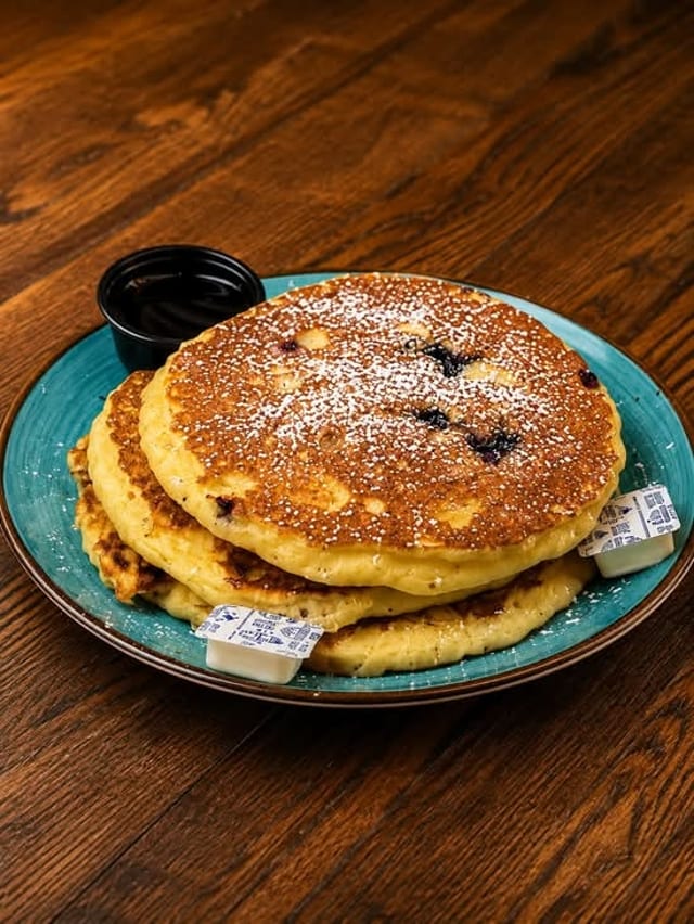 Blueberry Pancakes.